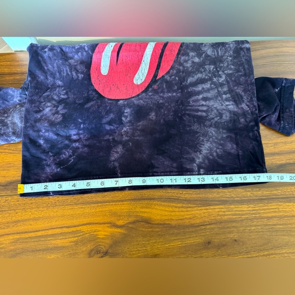 Rolling Stones Purple Tie Dye Band Sleeve Tee 100% Cotton Size SM - Picture 5 of 9